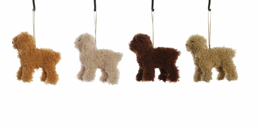 Furry Poodle Ornament