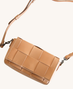 ABLE Mini Flap Woven Crossbody Bag