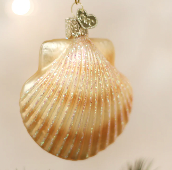 Old World Scallop Shell Ornament