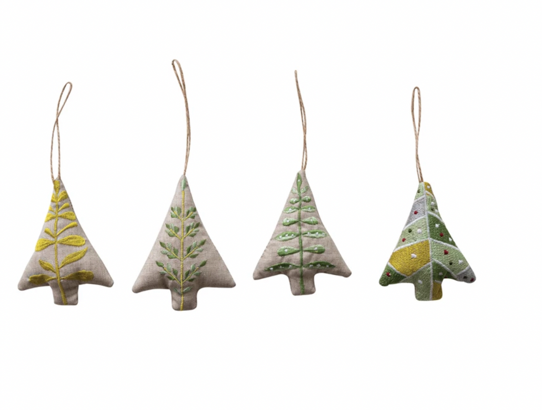 Embroidered Tree Ornament