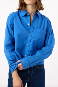 AMO Ruth Crop Shirt - French Blue