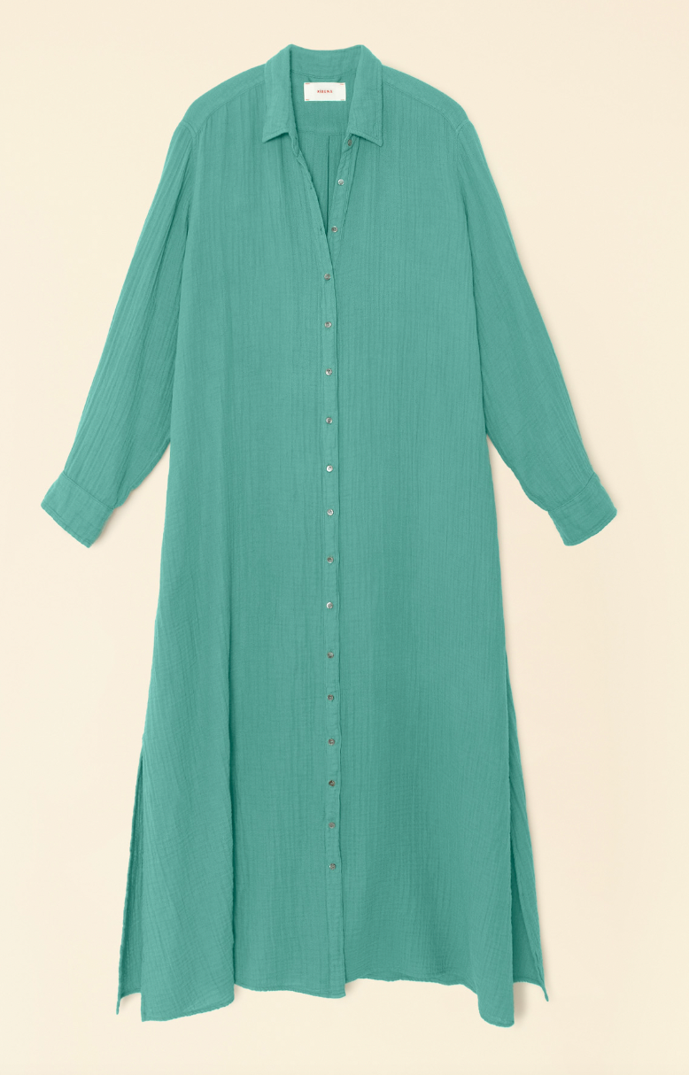 Xirena Boden Dress- Bottle Green- Cotton Gauze PlainJaneStPete Xirena Boden Dress- Bottle Green- Cotton Gauze PlainJaneStPete