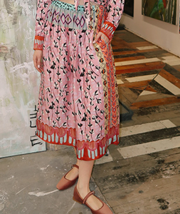 ME369 Layla Skirt- pink garden