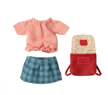 Maileg Clothes and Bag - Red