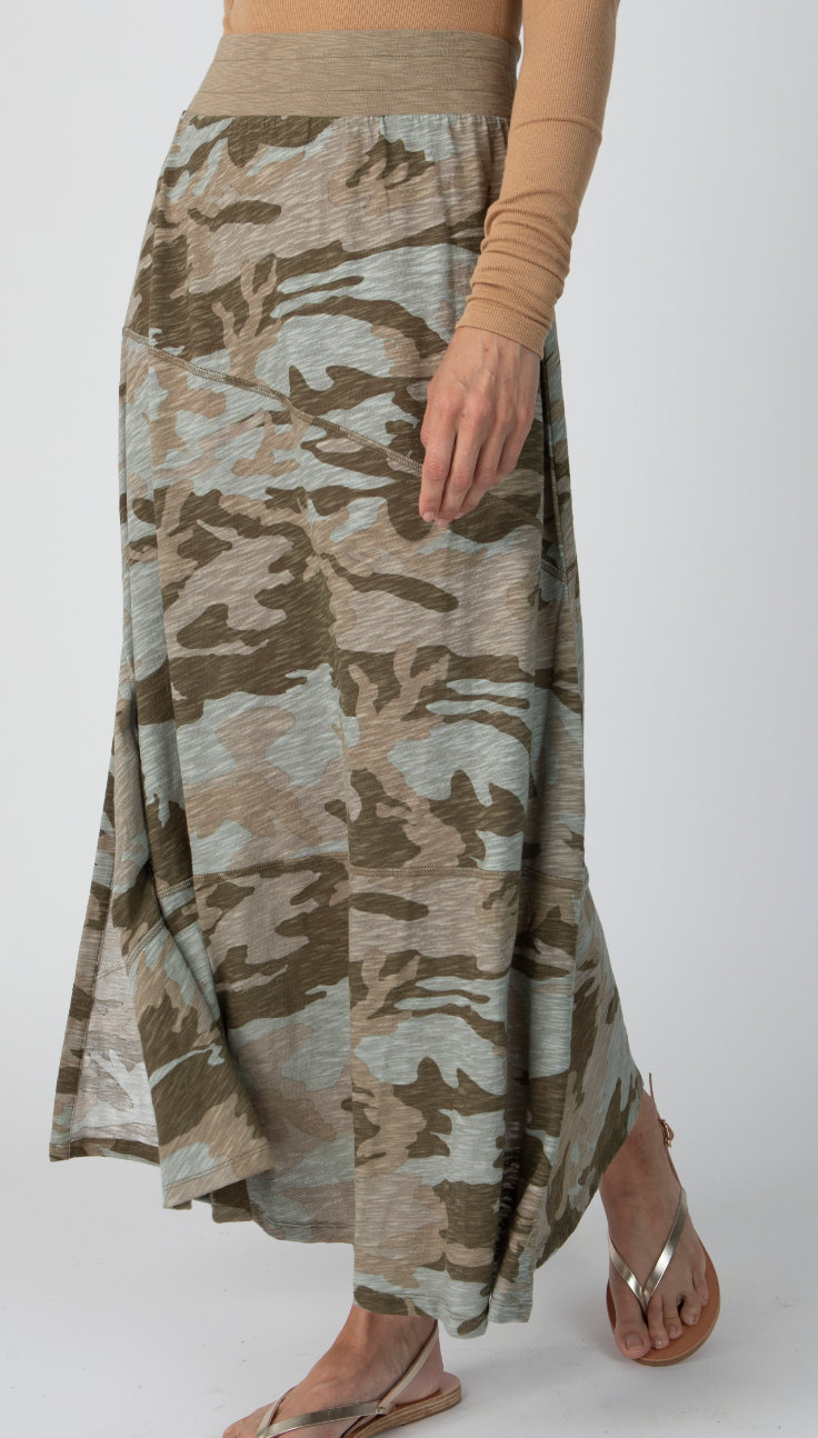 ATM Camo Seamed Skirt