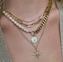 Load image into Gallery viewer, Rachel Nathan Pearl and Mother of Pearl Eye Necklace
