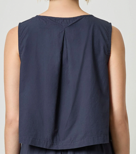 Lilla P Hidden Placket Top- Navy