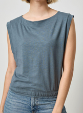 Load image into Gallery viewer, Lila P - Elastic Hem Boatneck Top - Dusk
