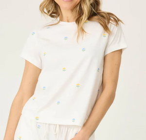 PJ Salvage - Dainty Daisy Embroidered Tee
