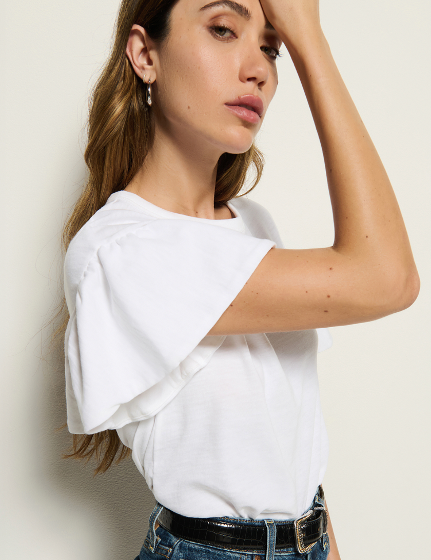 Nation Camille Ruffle Sleeve Top