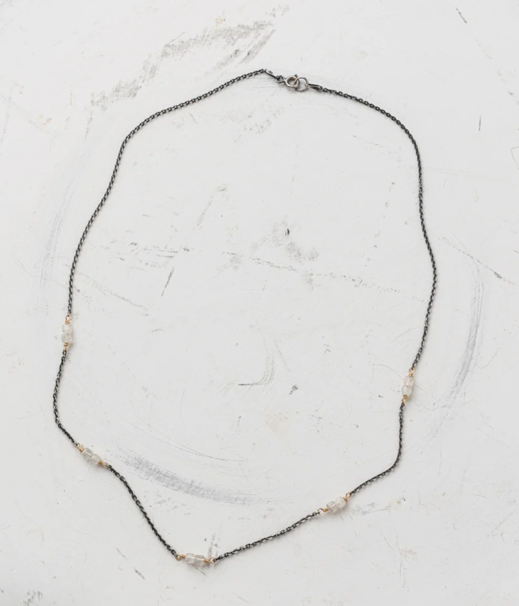 Original Hardware - Moonstone Cube Nation Necklace