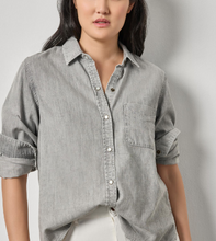 Load image into Gallery viewer, Lilla P - Denim Button Down - Grey Wash
