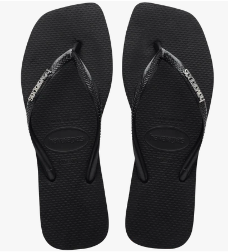 Havaianas- Slim Square Logo Black
