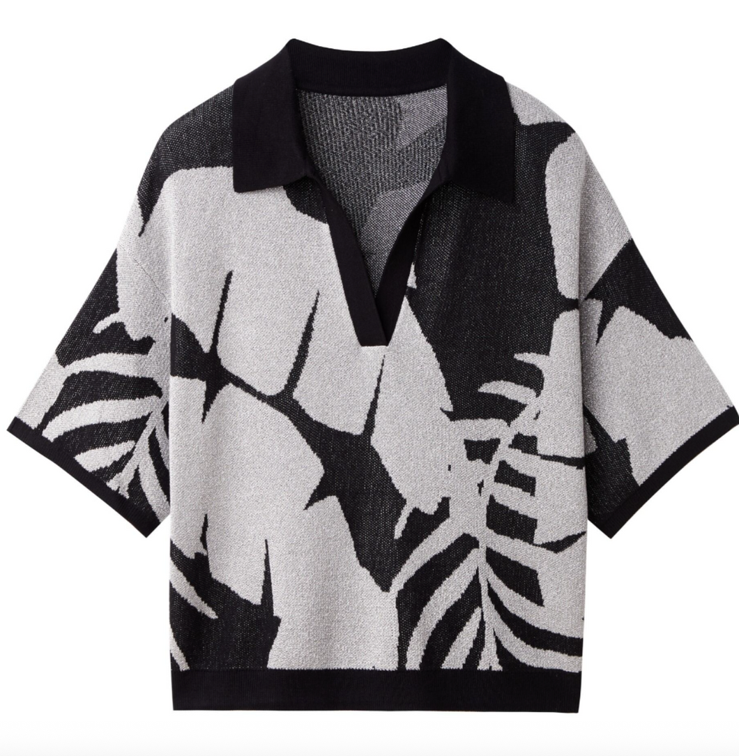 525 Johnny Collar Palm Tree Top