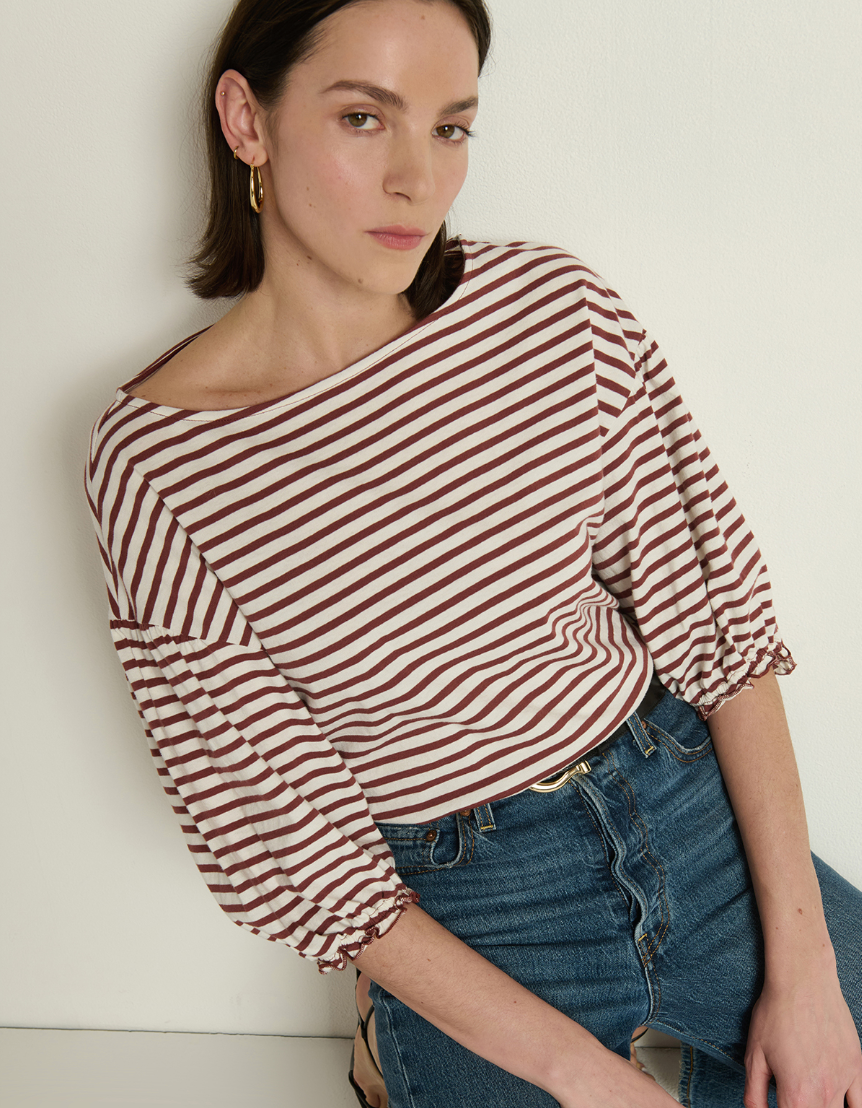 Nation Sandra Boatneck Top