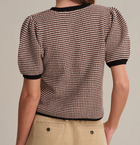525 America - Puff Sleeve Tie Front Cardigan