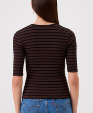 Load image into Gallery viewer, Goldie Rib Half Sleeve Scoop Neck
