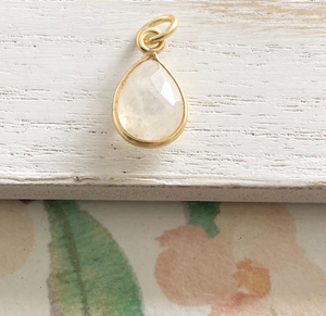 Camilee Supplies - Rainbow Moonstone Teardrop Charm