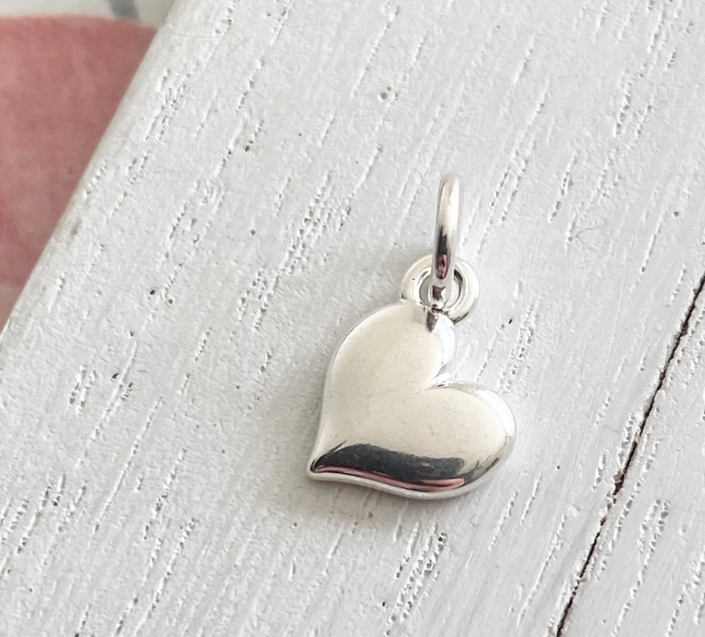 Camilee Supplies - Puffy Heart Charm- Sterling Silver