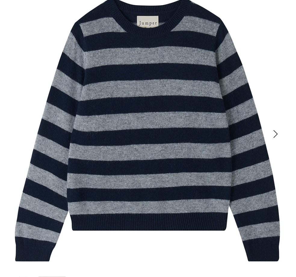Jumper 1234 - Navy Stripe Crew