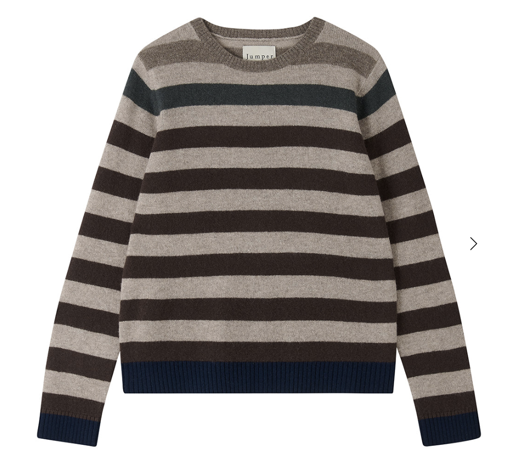 Jumper 1234 - Gradient Stripe Crew - Light Brown