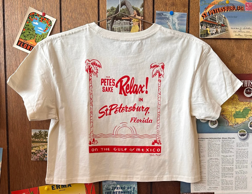 5801 For Petes Sake Crop Tee