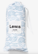 Load image into Gallery viewer, Lewis- Swaddle Alligator- Bay Blue
