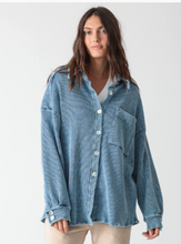 Load image into Gallery viewer, Electric and Rose Boyfriend Shirt- Acid Indigo
