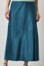 Load image into Gallery viewer, Lilla P - Satin Slit Front Skirt - Neptune

