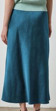 Load image into Gallery viewer, Lilla P - Satin Slit Front Skirt - Neptune
