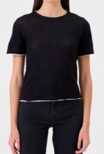 Load image into Gallery viewer, Goldie - Two Layer Jersey Tee - Black
