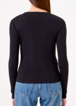 Load image into Gallery viewer, Goldie - Cotton Rib V-Neck With Buttons

