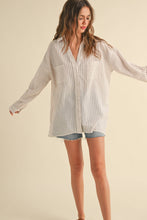 Load image into Gallery viewer, MIOU MUSE -STRIPED BUTTON DOWN SHIRT - Mustard
