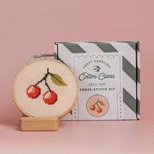 Load image into Gallery viewer, Cotton Clara - Cherry Cross Stitch Kit
