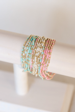 Load image into Gallery viewer, Coast and Cove - Goldie Sprinkle Beaded Bracelet- WHITE
