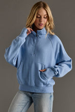 Load image into Gallery viewer, Panache Apparel Co. - Blue Quarter Zip Sweatshirt
