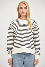 Load image into Gallery viewer, a.ren - PK2047 | Knit Crew Neck Long Sleeve Top: Black Cream / XL
