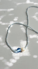 Load image into Gallery viewer, recycled lovers - 037 - Glass and Shell Necklace : Length 15"
