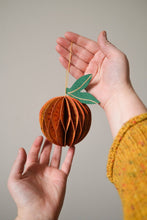 Load image into Gallery viewer, East End Press - ORANGE HONEYCOMB ORNAMENT
