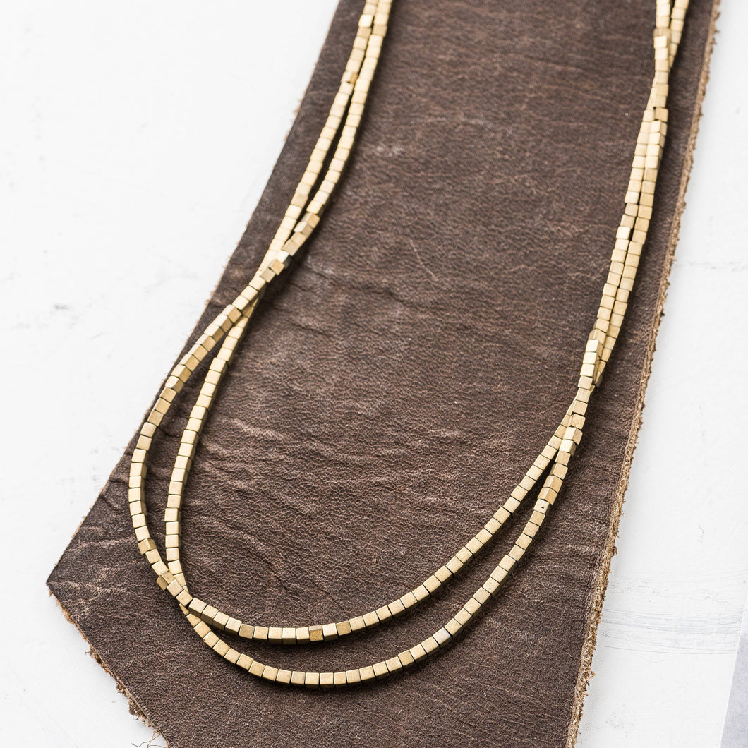 Original Hardware - Golden Pyrite Beaded Necklace