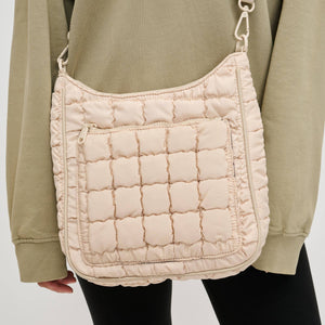 Sol and Selene - Aura - Quilted Nylon Puffer Crossbody: Black