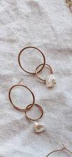 Load image into Gallery viewer, Milk Moon - Open Heart Earrings: Pearl
