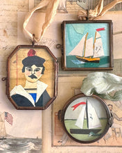 Load image into Gallery viewer, Maris Mirum - Circle Sailboat - Art Locket Ornament
