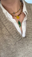 Load image into Gallery viewer, recycled lovers - 029 - Vintage Fish Charm Beaded Necklace: Length - 16"
