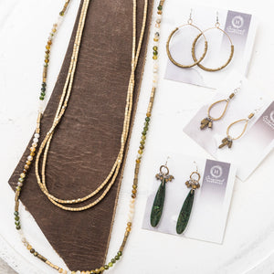 Original Hardware - Golden Pyrite Beaded Necklace