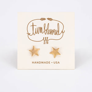 Tumbleweed - Stars & Moon Studs: Sterling Silver