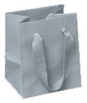Load image into Gallery viewer, Box &amp; Wrap - Manhattan Twill Ribbon Handle Bags: Wall Street White - Twill Ribbon Handle Gift Bag / 10 x 5 x 13" / Case/100
