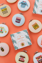 Load image into Gallery viewer, Cotton Clara - Aperol Cocktail Beginner Cross Stitch Kit
