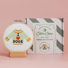 Load image into Gallery viewer, Cotton Clara - I Love Dogs Cross Stitch Kit
