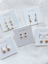 Load image into Gallery viewer, Milk Moon - Pearl Hoops
